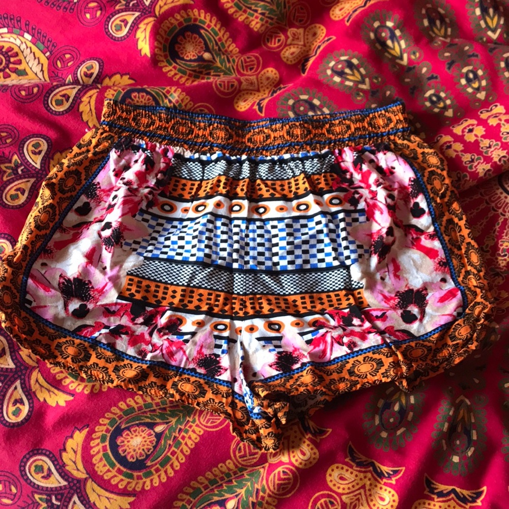 Patterned Flowy Shorts